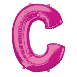 Balon foliowy litera C różowy 81 cm